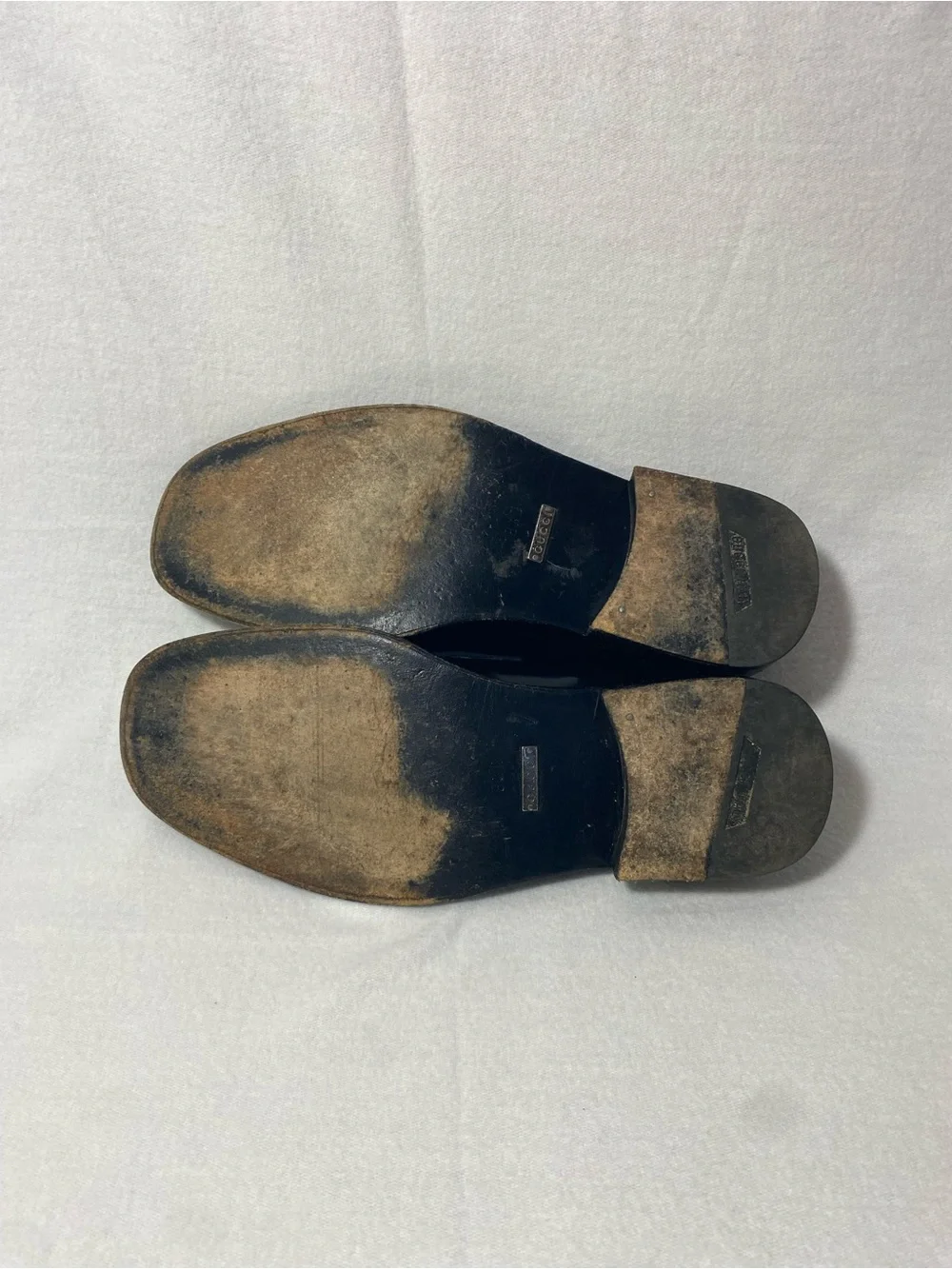 GUCCI Men’s Vintage Black Leather Horse-Bit Loafers ITALY Size 8.5D